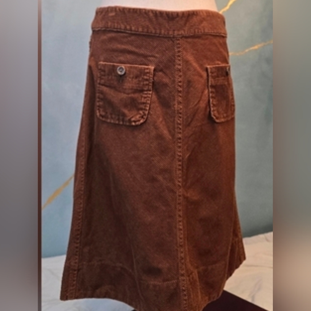 Vintage Y2k GAP Classic Cordouroy Skirt In Brown S 4